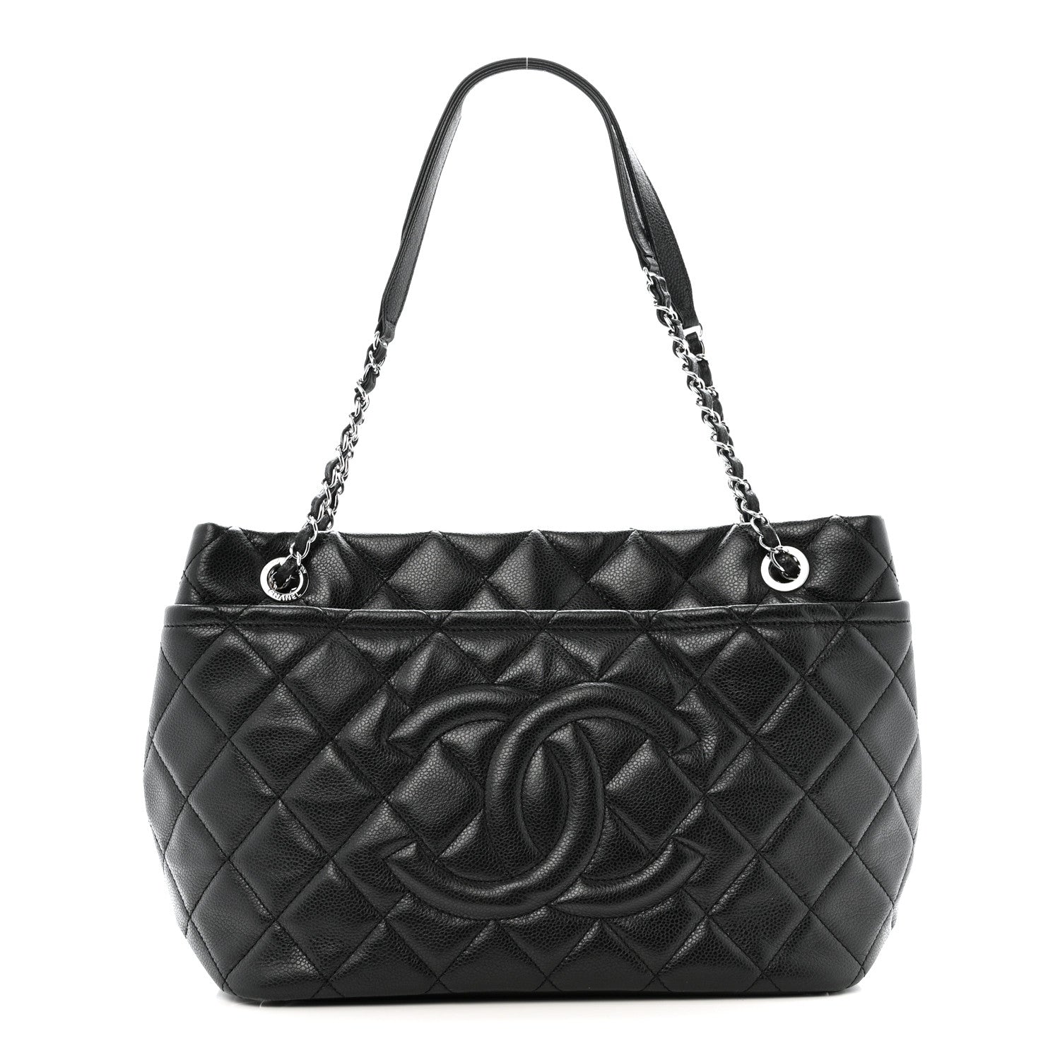 Caviar Quilted CC Timeless Soft Tote Black