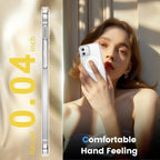 Entronix [Magnetic] Case Compatible with iPhone 12/12 Pro - [Hard Back] Thick Clear