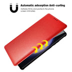 Magnetic Wallet Leather Phone Case For Samsung Galaxy S23 Ultra In Red