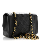 Lambskin Quilted Small Single Flap Black