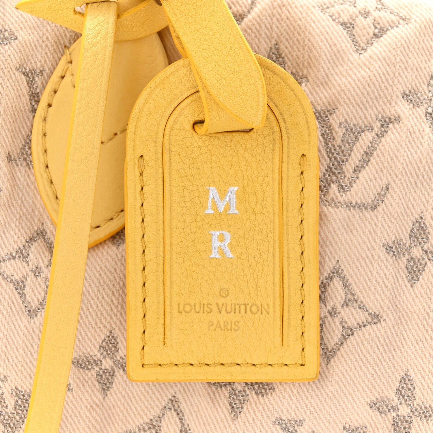 Monogram Denim Speedy Round Yellow