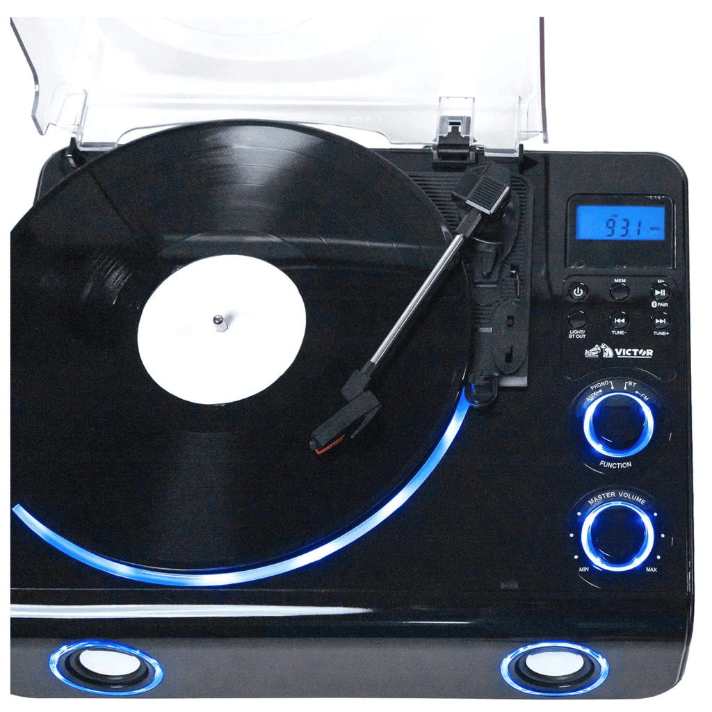 Beacon Hybrid 5-in-1 Turntable System with Bluetooth & FM Radio
