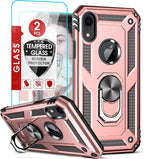 Entronix Bundle Compatible with iPhone XR - Guard Gripstand Case & 2 Clear Screen Protectors