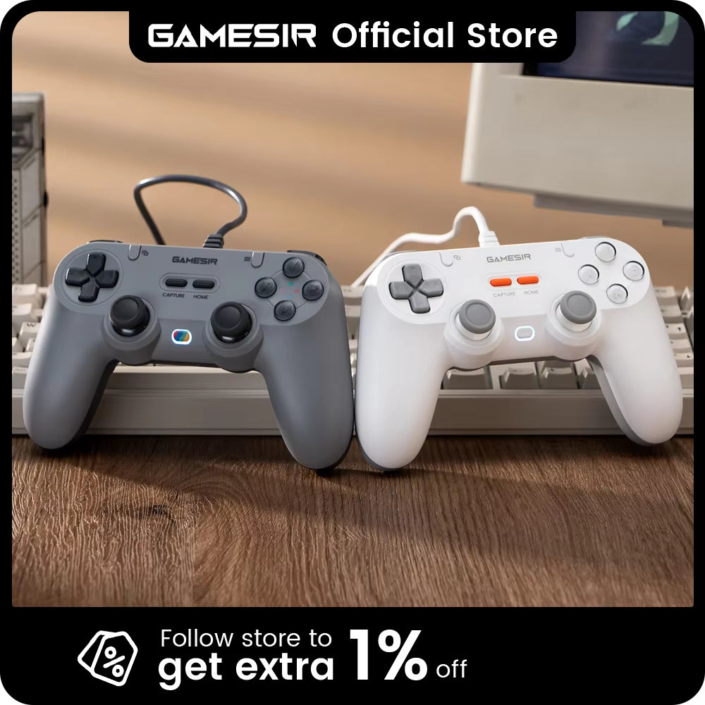 Gamesir Tegenaria Lite Wired Game Controller with High-Precision Joysticks, 1000Hz Polling Rate, and Anti-Drift Technology for Nintendo Switch 2 and PC
