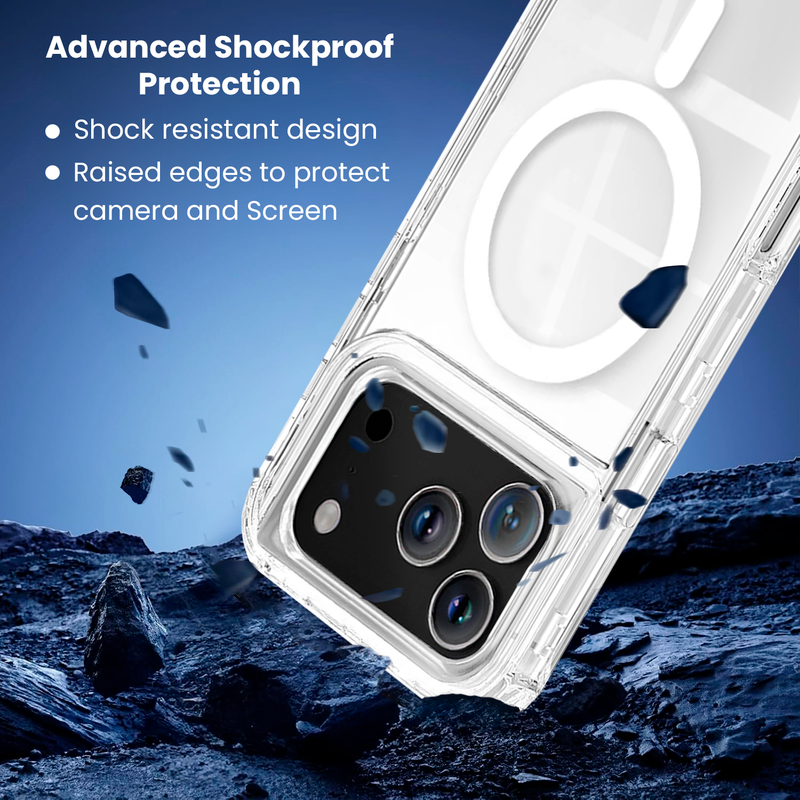 Entronix Bundle Compatible with iPhone 17 Pro Max - [Magnetic] [Clear] Heavy Duty Case & 1 Clear Screen Protector