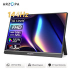 16.1" 144Hz Portable Gaming Monitor - 100% sRGB 1080P FHD HDR External Display for Switch, Xbox, PS5, Laptop, and PC