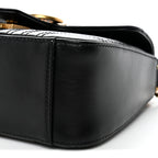 Calfskin Matelasse Mini GG Marmont Top Handle Shoulder Bag Black