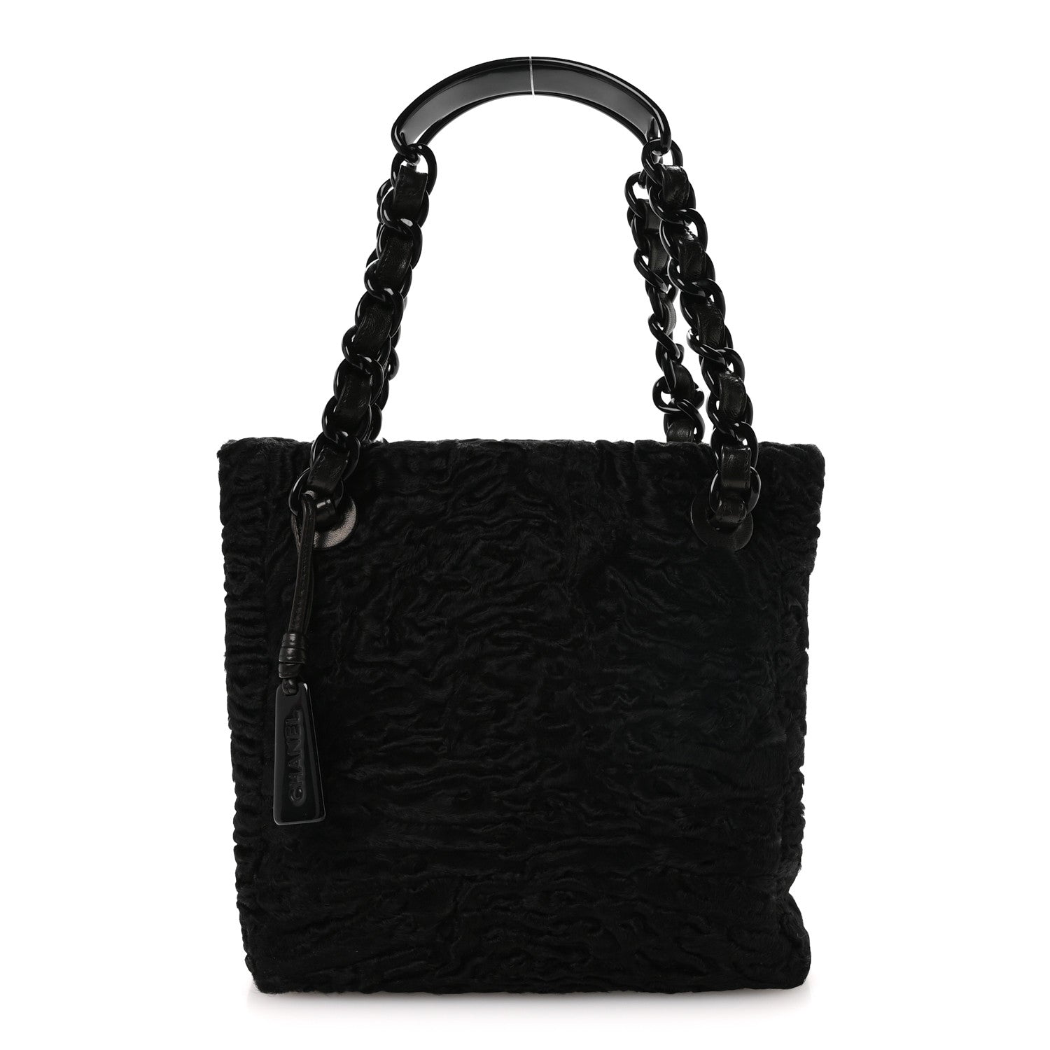 Persian Lamb Fur Tote Black