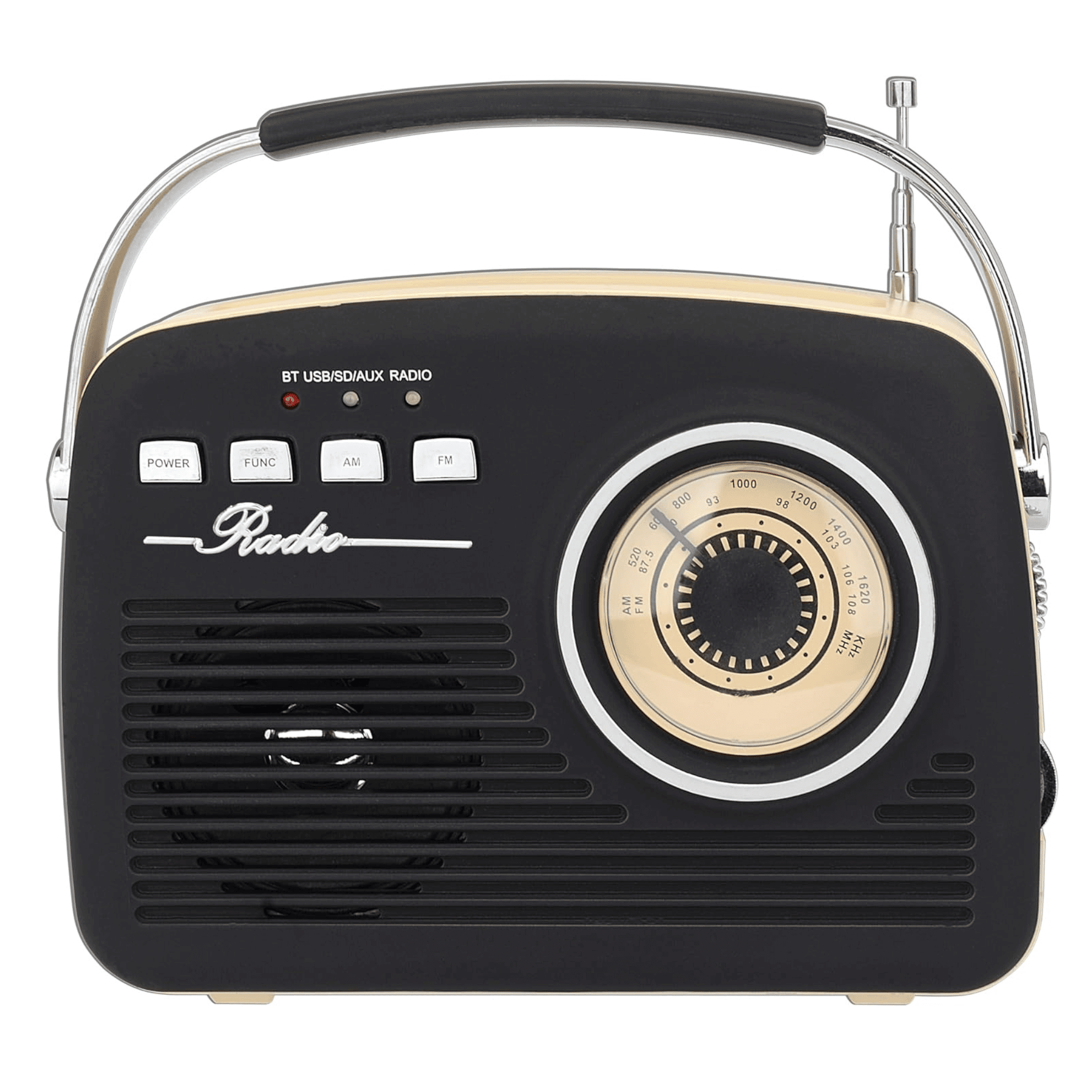 Multi-Function Bluetooth Retro Speaker with Rechargeable Battery