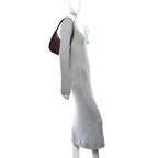 Grained Calfskin Half Moon Shoulder Bag Raisin