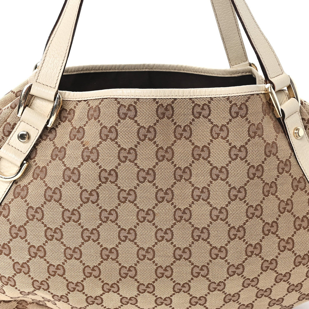 Monogram Medium Abbey Shoulder Bag Off White