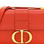 Smooth Calfskin Micro 30 Montaigne Flap Bag Orange