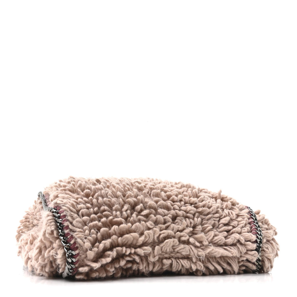 Wool Fur Small Falabella Tote Pink