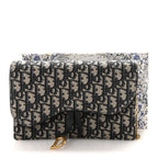 Oblique Saddle Chain Pouch Blue