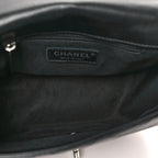 Calfskin Stitched Small Ring My Bag Flap Crossbody Bag Black