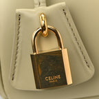 Satinated Calfskin Mini 16 Top Handle Bag Almond Green