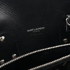 Grained Calfskin Embossed Python Small Sac De Jour Black