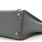Baby Drummed Calfskin Micro Luggage Kohl