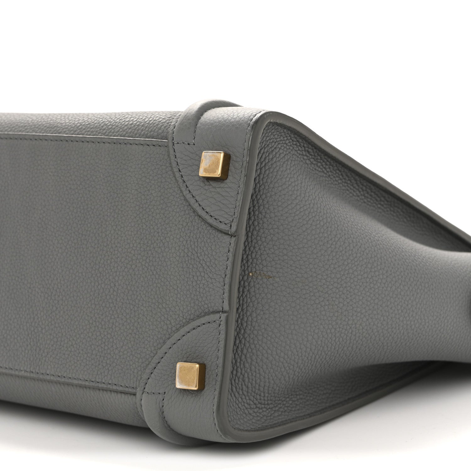Baby Drummed Calfskin Micro Luggage Kohl