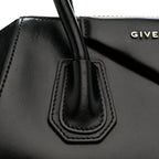 Shiny Lord Calfskin Small Antigona Black