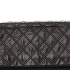 Calfskin Stitched Thin City Clutch Black