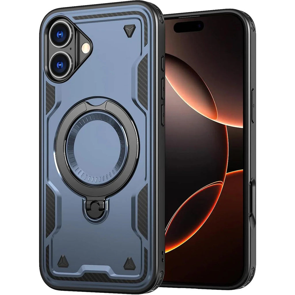 Entronix [Magnetic] Case Compatible with iPhone 16 Plus - Rugged Armor Gripstand