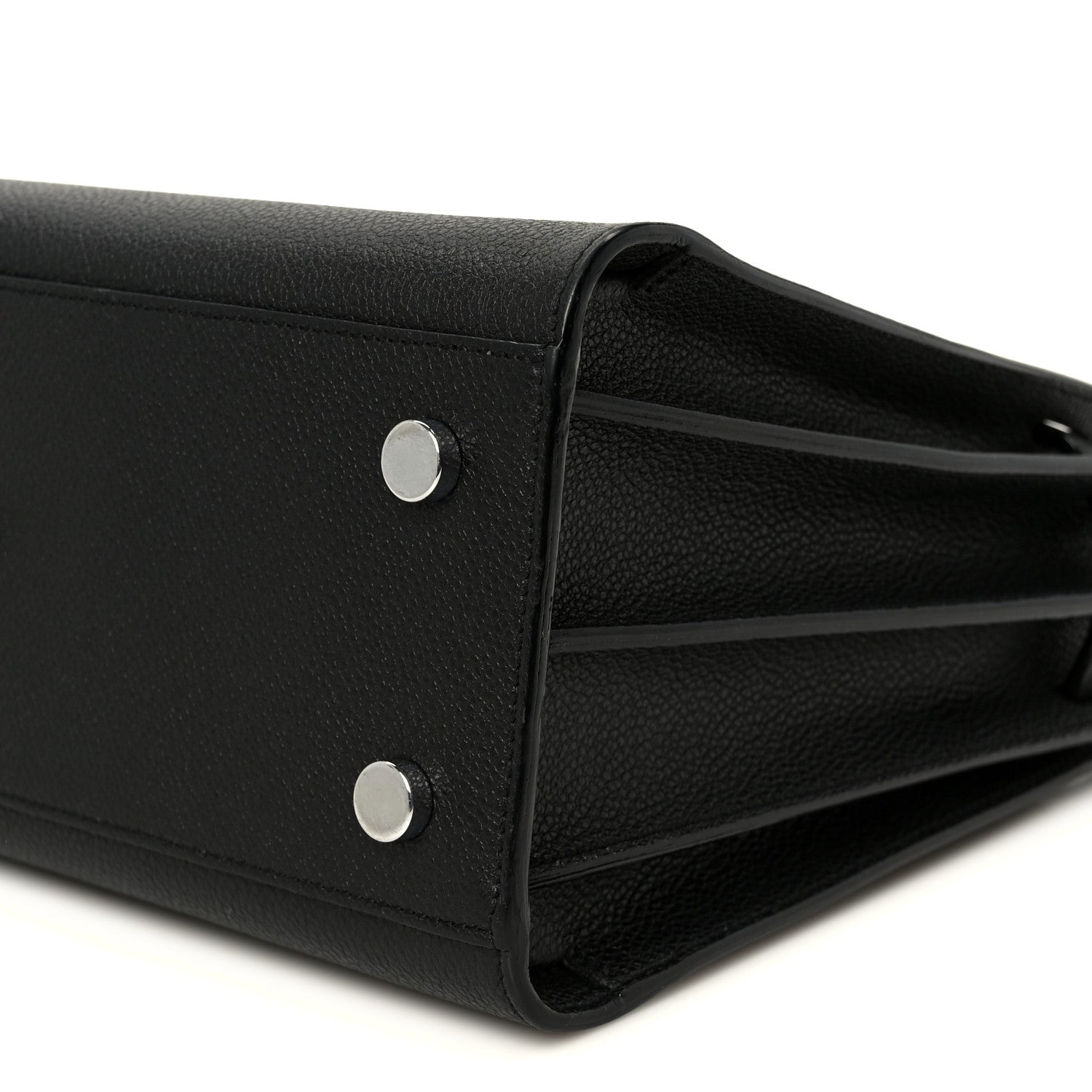 Grained Calfskin Small Sac De Jour Black