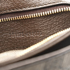 GG Supreme Monogram Textured Dollar Calfskin Web Medium Blondie Top Handle Shoulder Flap Bag Beige Ebony New Acero