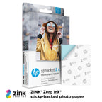 HP Sprocket Sticky Back Zink Photo Paper 2x3" (50 Sheets), Stickers & Album Starter Bundle