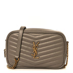 Calfskin Matelasse Monogram Mini Lou Camera Bag Greyish Brown