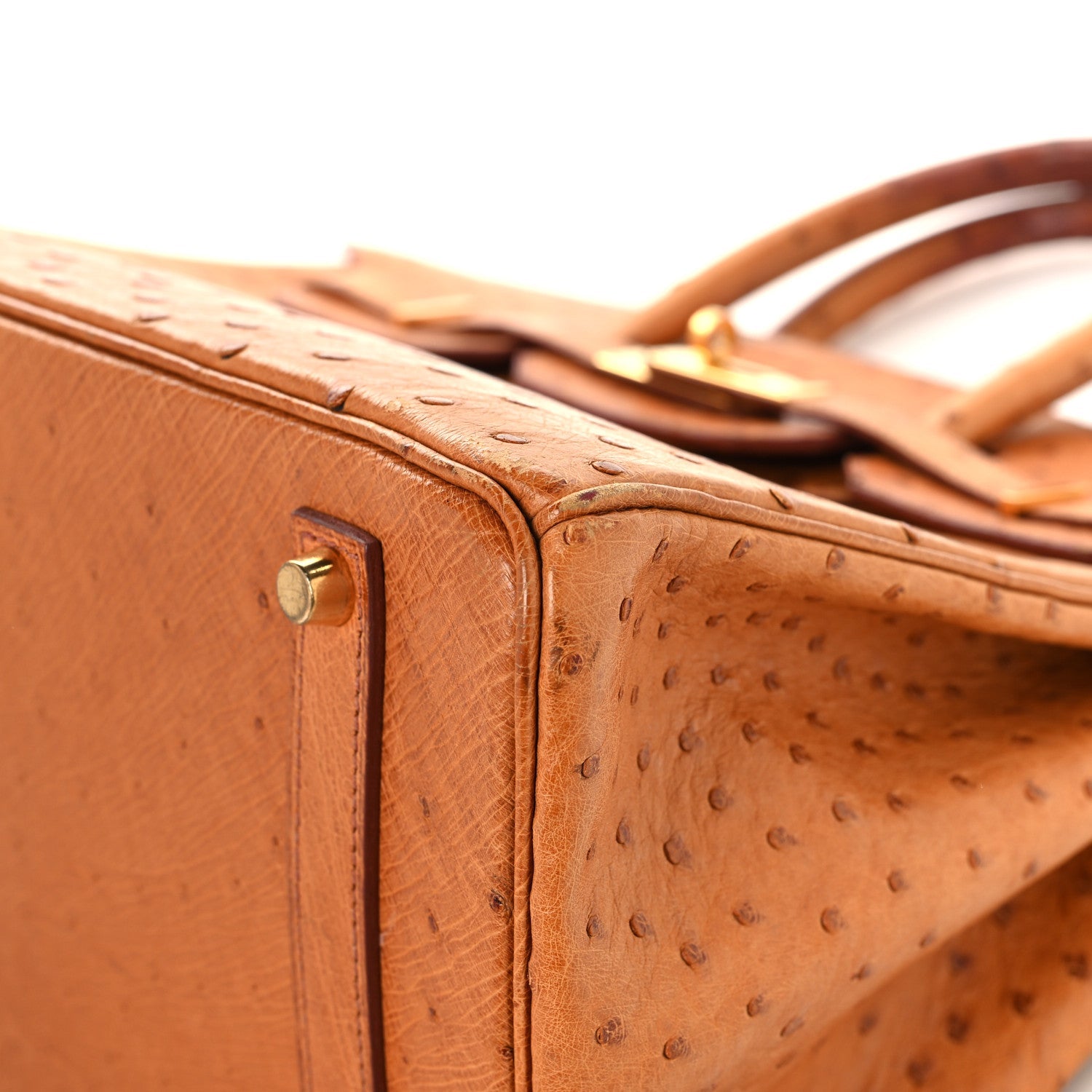 Ostrich Birkin 35 Gold