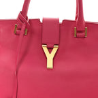 Calfskin Large Classic Y Cabas Fuchsia
