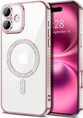 Entronix [Magnetic] Case Compatible with iPhone 16 - [Clear Back] Luxury Diamonds