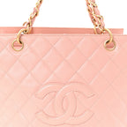 Caviar Quilted Petit Timeless Shopping Tote PTT Pink