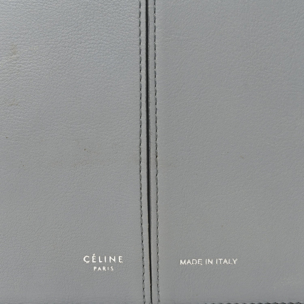 Smooth Calfskin Medium Tri-Fold Bag Pearl Grey