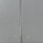 Smooth Calfskin Medium Tri-Fold Bag Pearl Grey
