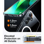 Entronix [Magnetic] Case Compatible with Galaxy S25 FE - [Hard Back] Slim Clear