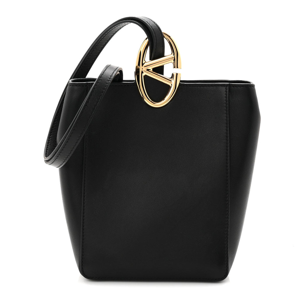 Nappa VLogo Bold Bucket Bag Black