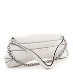 Nappa Vertical Matelasse Medium Maxi Horsebit Chain Shoulder Bag Mystic White