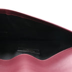 Patent Calfskin Monogram Uptown Clutch Dark Red Wine