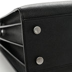 Grained Calfskin Baby Sac De Jour Black