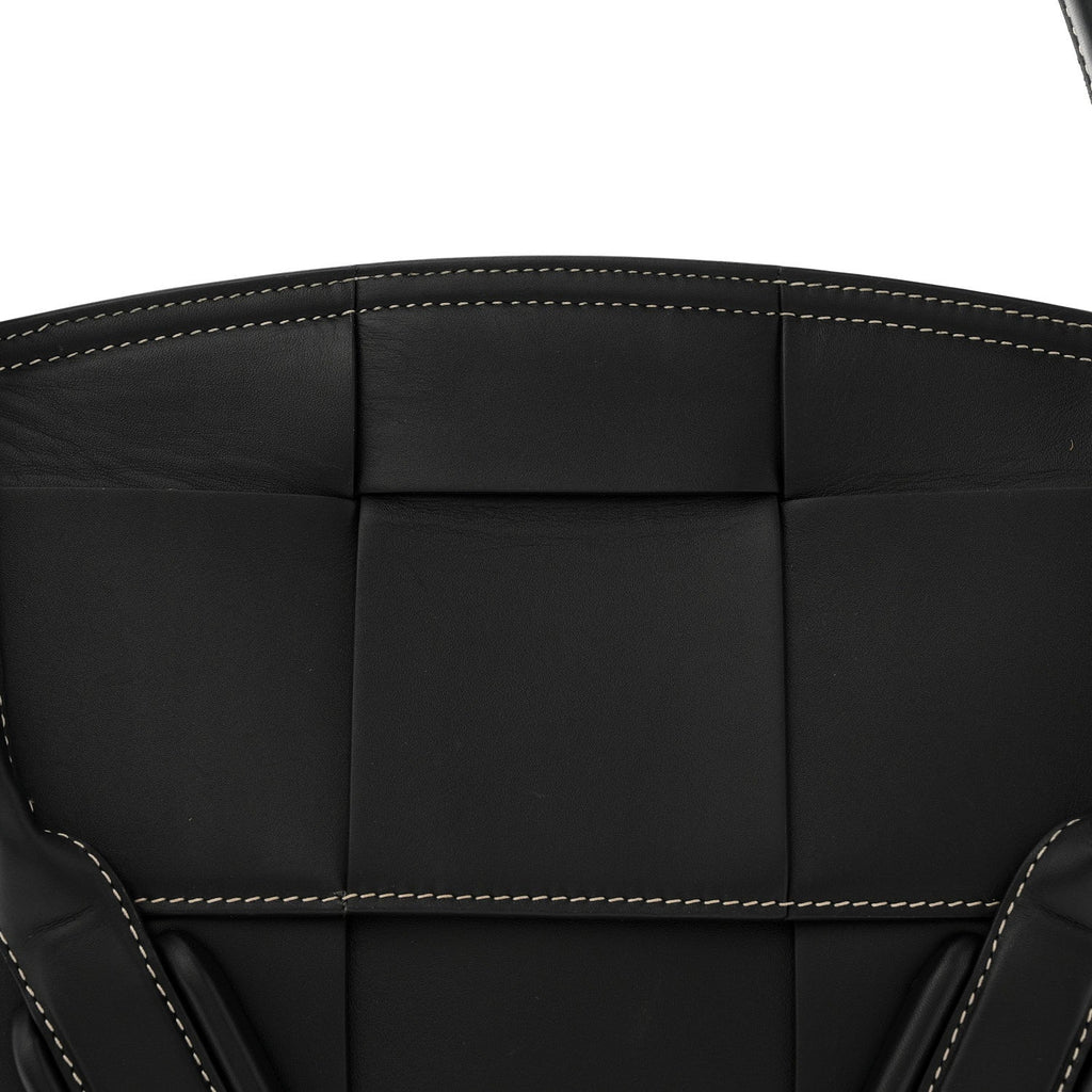 French Calfskin Maxi Intrecciato Arco 33 Black