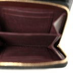 Caviar Quilted Phone Holder With Chain Black