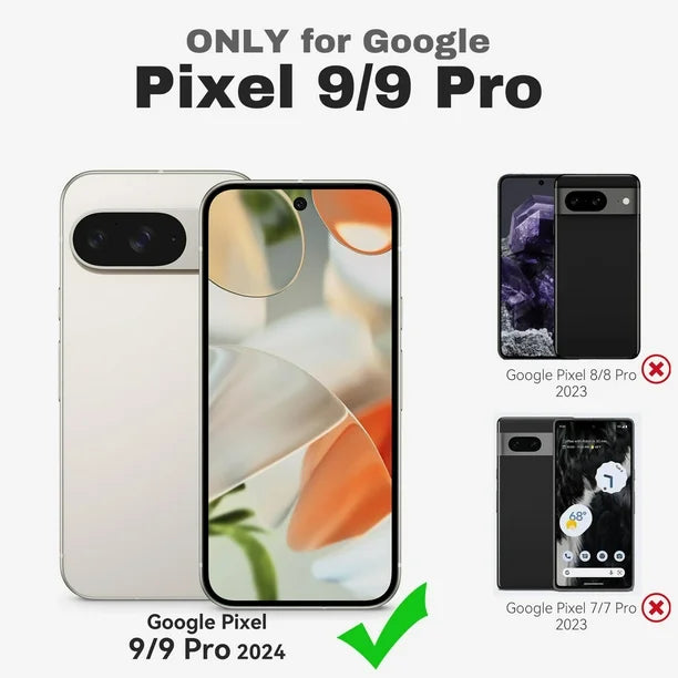 Entronix Case Compatible with Pixel 9/9 Pro - [Hard Back] Clear Cover