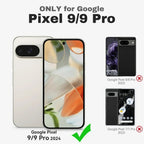 Entronix Case Compatible with Pixel 9/9 Pro - [Hard Back] Clear Cover