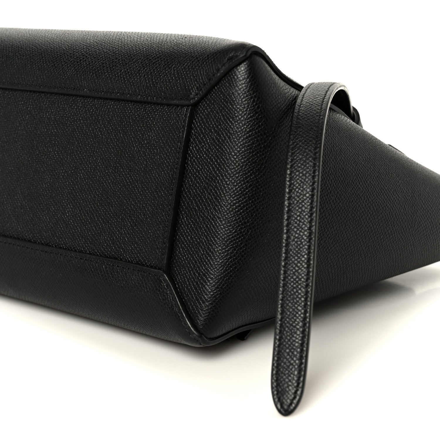 Grained Calfskin Micro Belt Bag Black