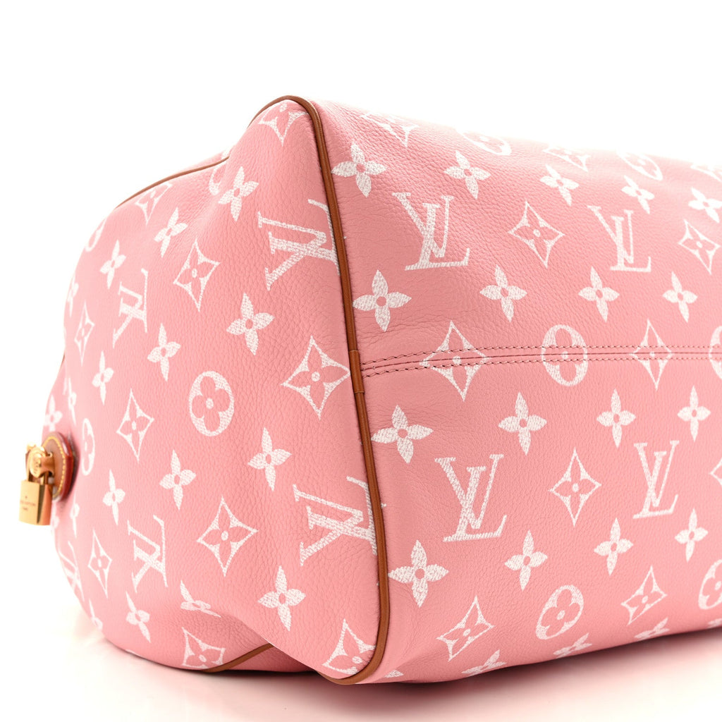 Calfskin Monogram Speedy P9 Bandouliere 40 Pink Sakura