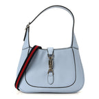 Grained Calfskin Web Medium Jackie 1961 Hobo Light Blue
