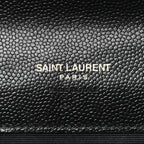 Grain De Poudre Matelasse Chevron Monogram Envelope Clutch Black