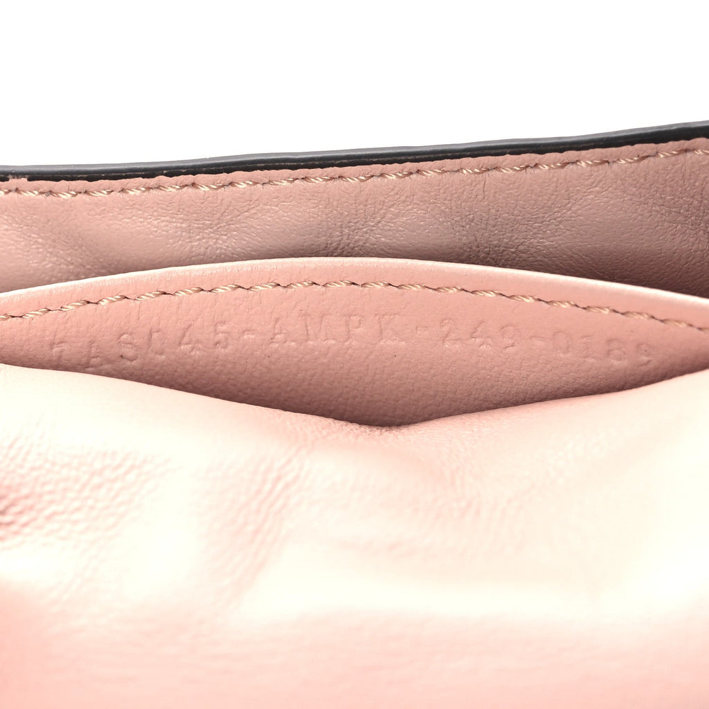 Nappa Matisse FF Embossed Nano Maxi Buckle Baguette Charm Rosa Quarzo